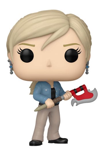 Funko Pop! vinyl figure with blonde hair and an axe on a white background