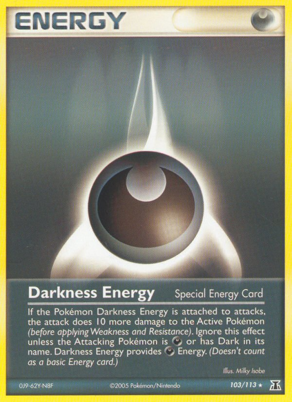 Darkness Energy 103/113 Pokémon EX Delta Species (2005) English card — catalogue reference