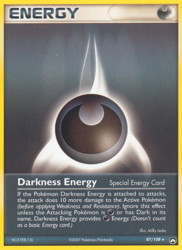 Darkness Energy 87/108 Pokémon EX Power Keepers (2007) English card — catalogue reference