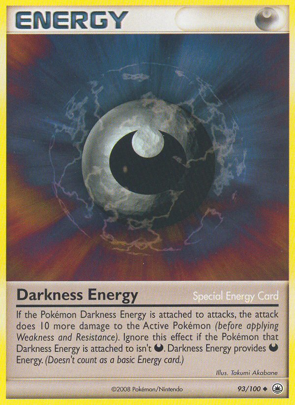 Darkness Energy 93/100 Pokémon Majestic Dawn (2008) English card — catalogue reference