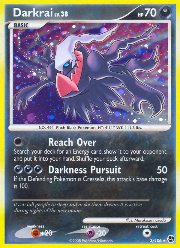 Darkrai 3/106 Pokémon Great Encounters (2008) English card — catalogue reference