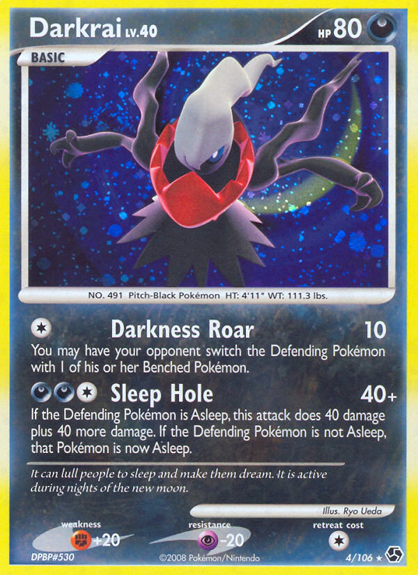 Darkrai 4/106 Pokémon Great Encounters (2008) English card — catalogue reference