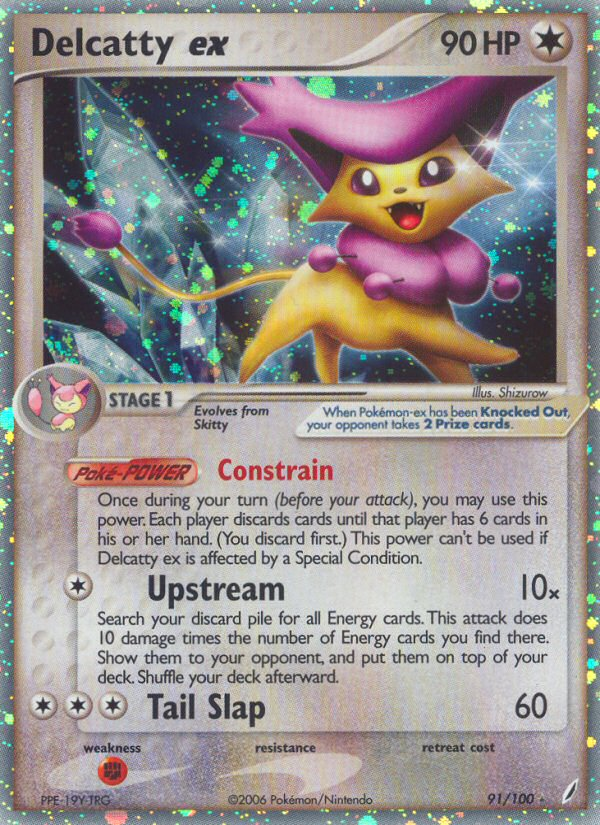Delcatty ex 91/100 Pokémon EX Crystal Guardians (2006) English card — catalogue reference
