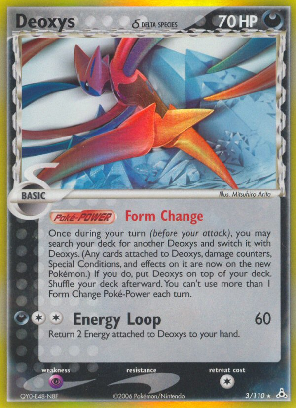 Deoxys δ 3/110 Pokémon EX Holon Phantoms (2006) English card — catalogue reference