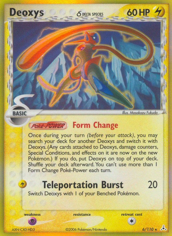 Deoxys δ 6/110 Pokémon EX Holon Phantoms (2006) English card — catalogue reference