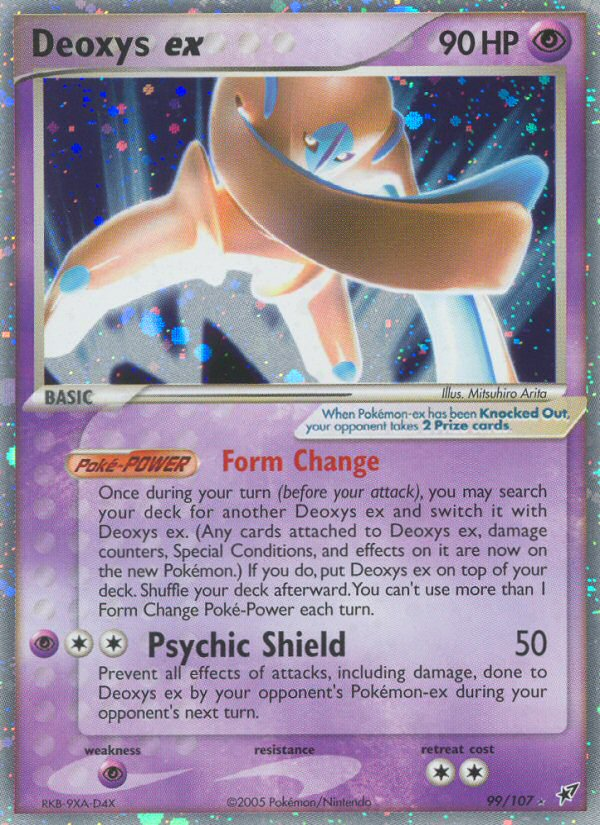 Deoxys ex 99/107 Pokémon EX Deoxys (2005) English card — catalogue reference