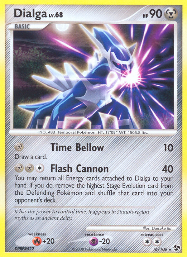 Dialga 16/106 Pokémon Great Encounters (2008) English card — catalogue reference