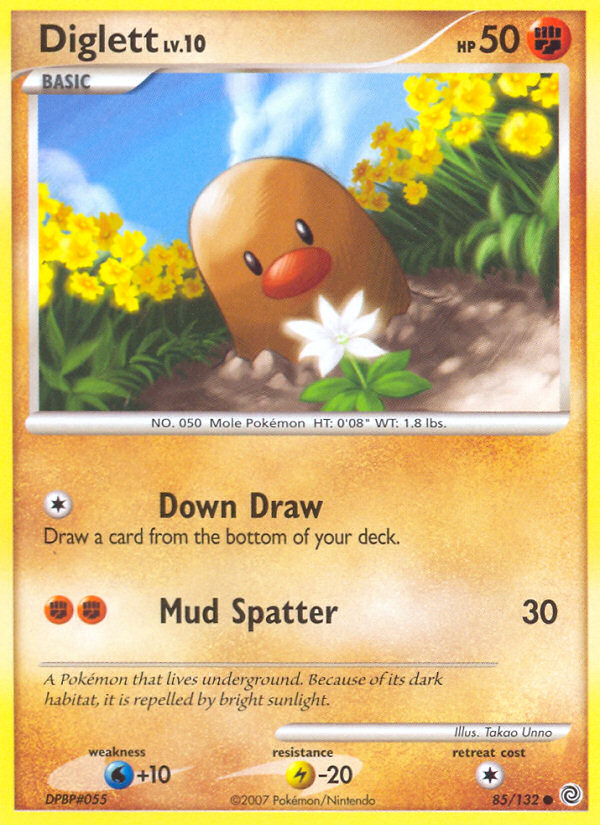 Diglett 85/132 Pokémon Secret Wonders (2007) English card — catalogue reference