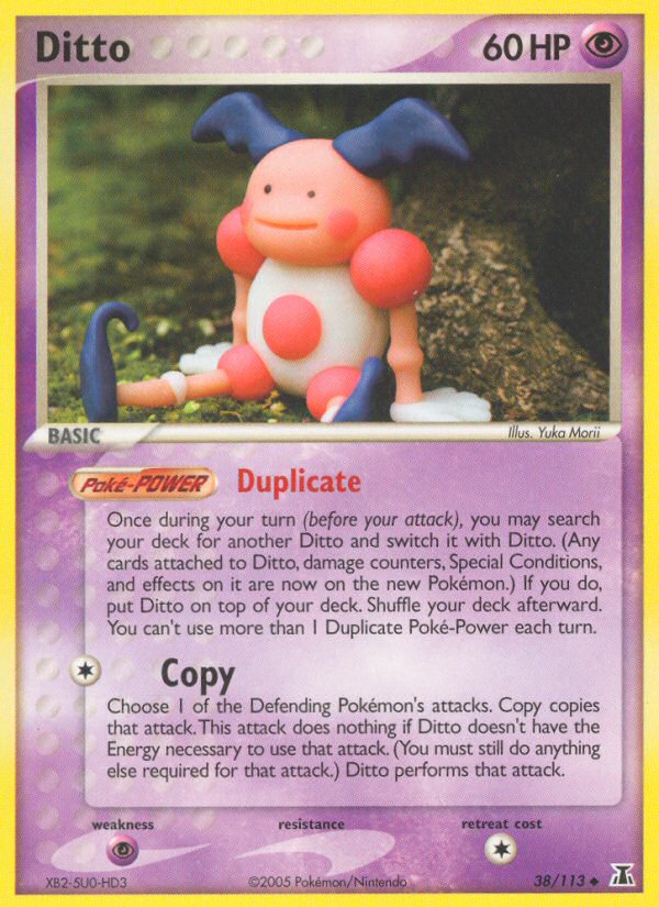 Ditto 38/113 Pokémon EX Delta Species (2005) English card — catalogue reference