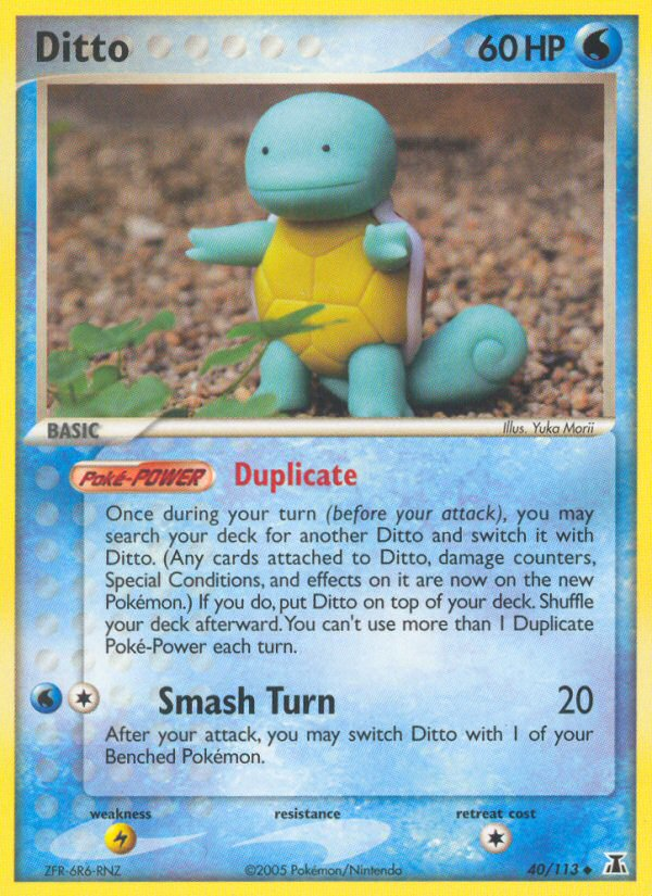 Ditto 40/113 Pokémon EX Delta Species (2005) English card — catalogue reference