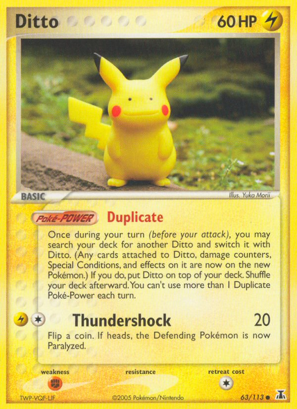 Ditto 63/113 Pokémon EX Delta Species (2005) English card — catalogue reference