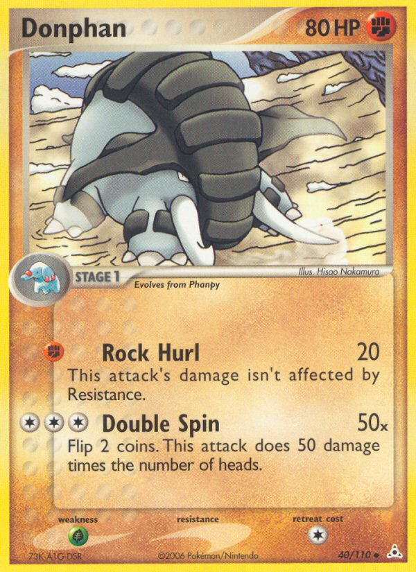 Donphan 40/110 Pokémon EX Holon Phantoms (2006) English card — catalogue reference