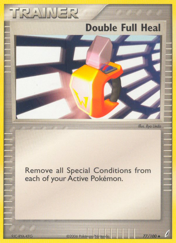 Double Full Heal 77/100 Pokémon EX Crystal Guardians (2006) English card — catalogue reference