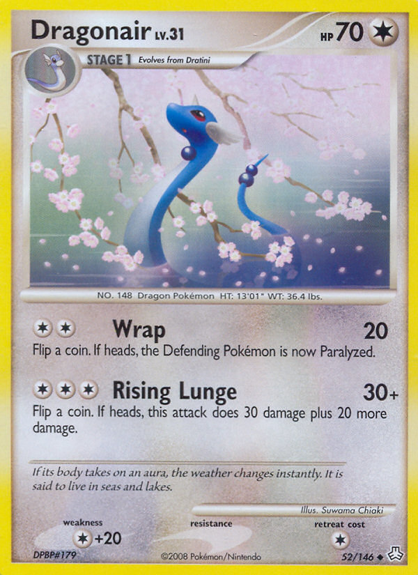 Dragonair 52/146 Pokémon Legends Awakened (2008) English card — catalogue reference
