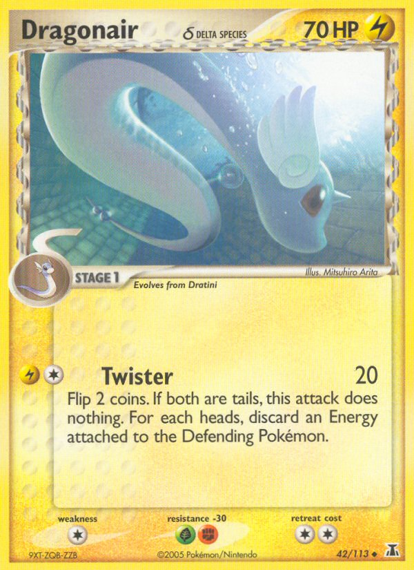 Dragonair δ 42/113 Pokémon EX Delta Species (2005) English card — catalogue reference
