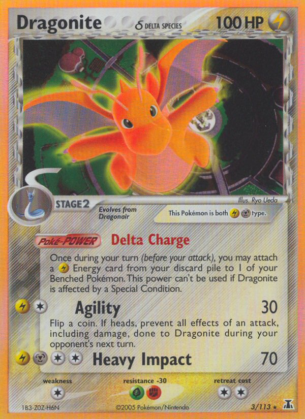 Dragonite δ 3/113 Pokémon EX Delta Species (2005) English card — catalogue reference