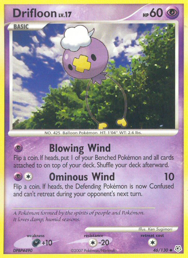 Drifloon 46/130 Pokémon Diamond & Pearl (2007) English card — catalogue reference