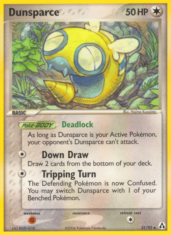 Dunsparce 31/92 Pokémon EX Legend Maker (2006) English card — catalogue reference