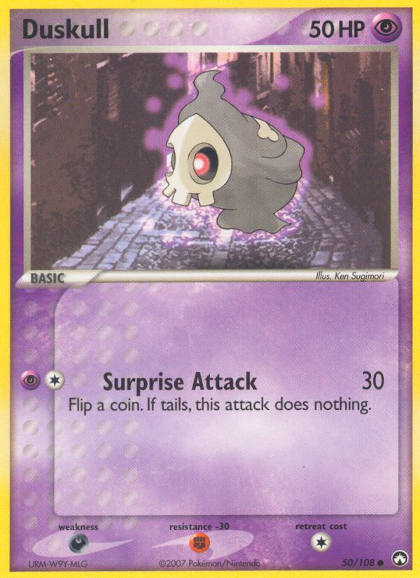 Duskull 50/108 Pokémon EX Power Keepers (2007) English card — catalogue reference