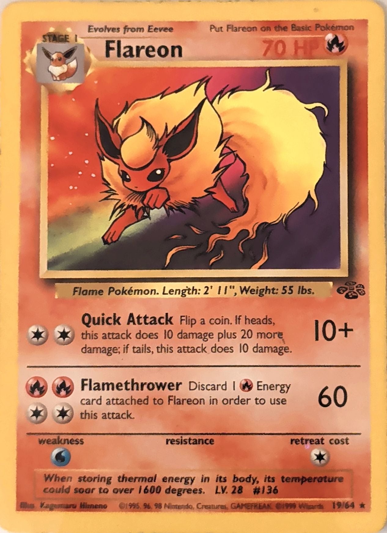 Flareon (19) Rare Jungle 19/64 MP