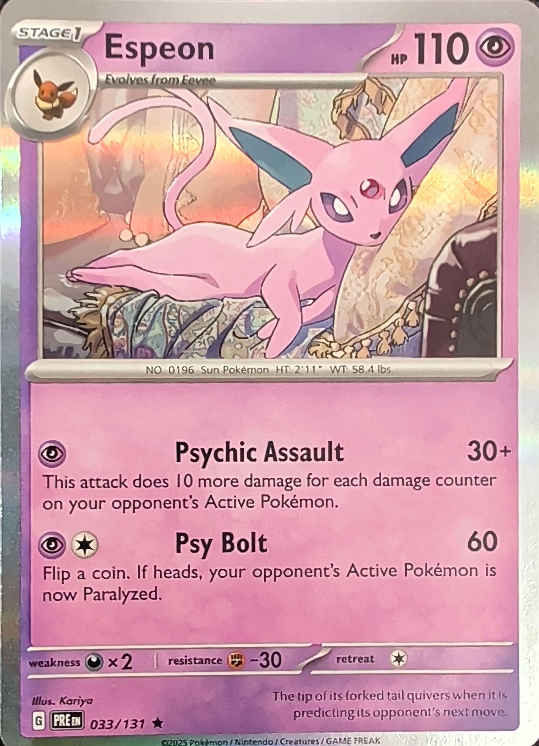 Espeon Rare SV: Prismatic Evolutions 033/131 MP