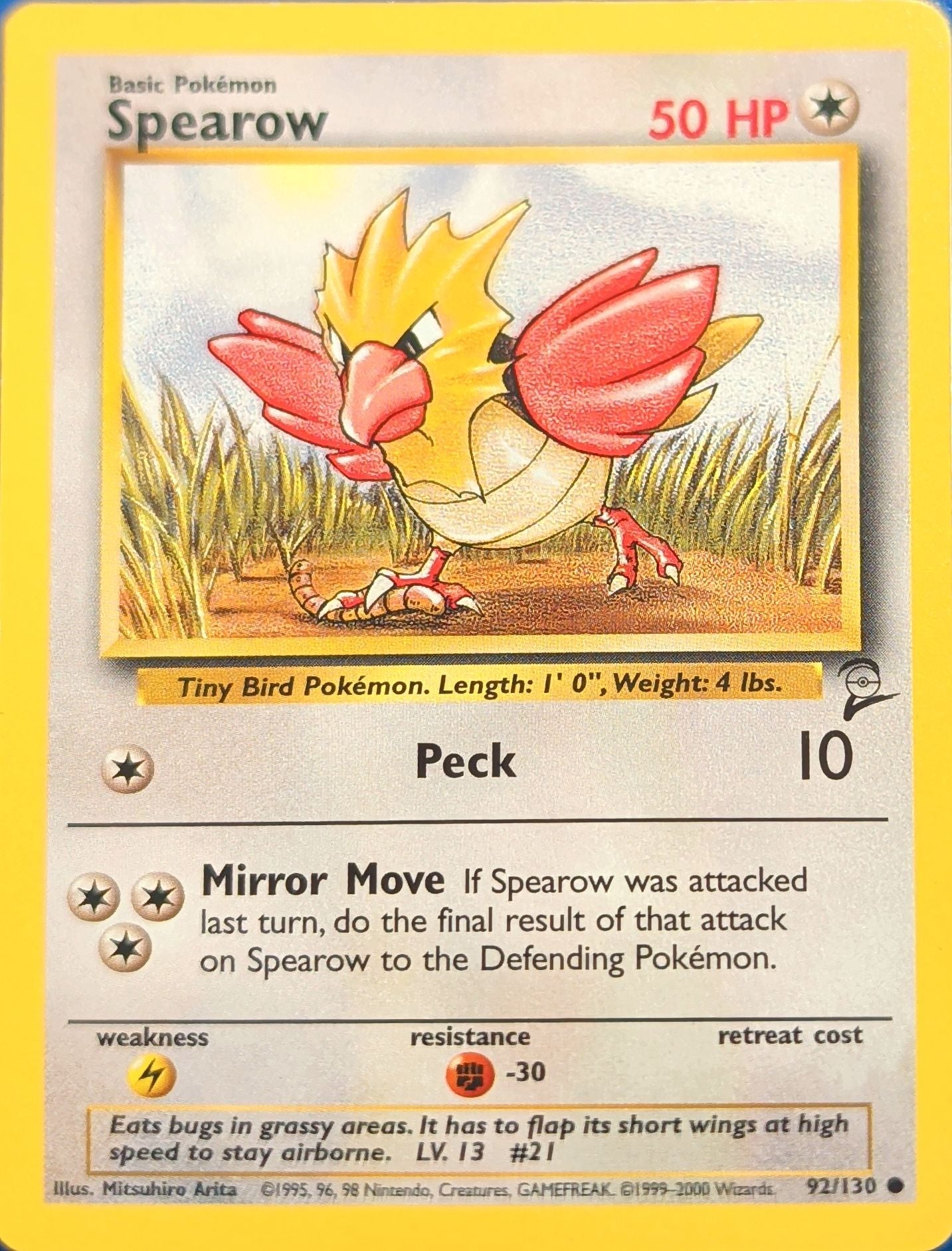 Spearow Common Base Set 2 092/130 MP