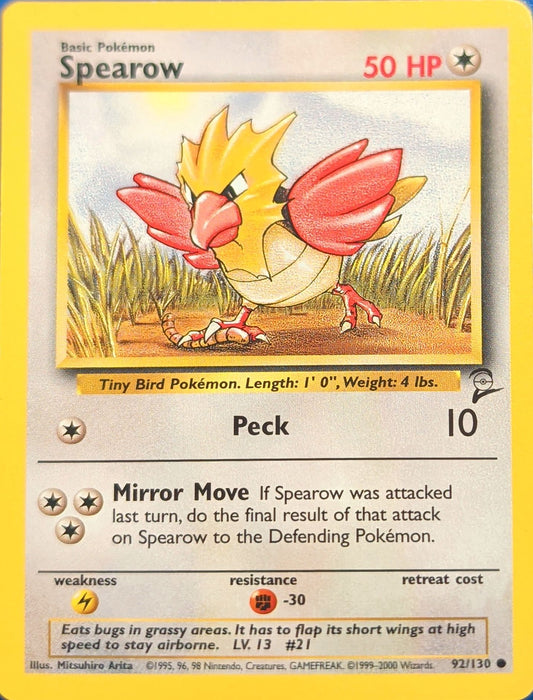 Spearow Common Base Set 2 092/130 MP