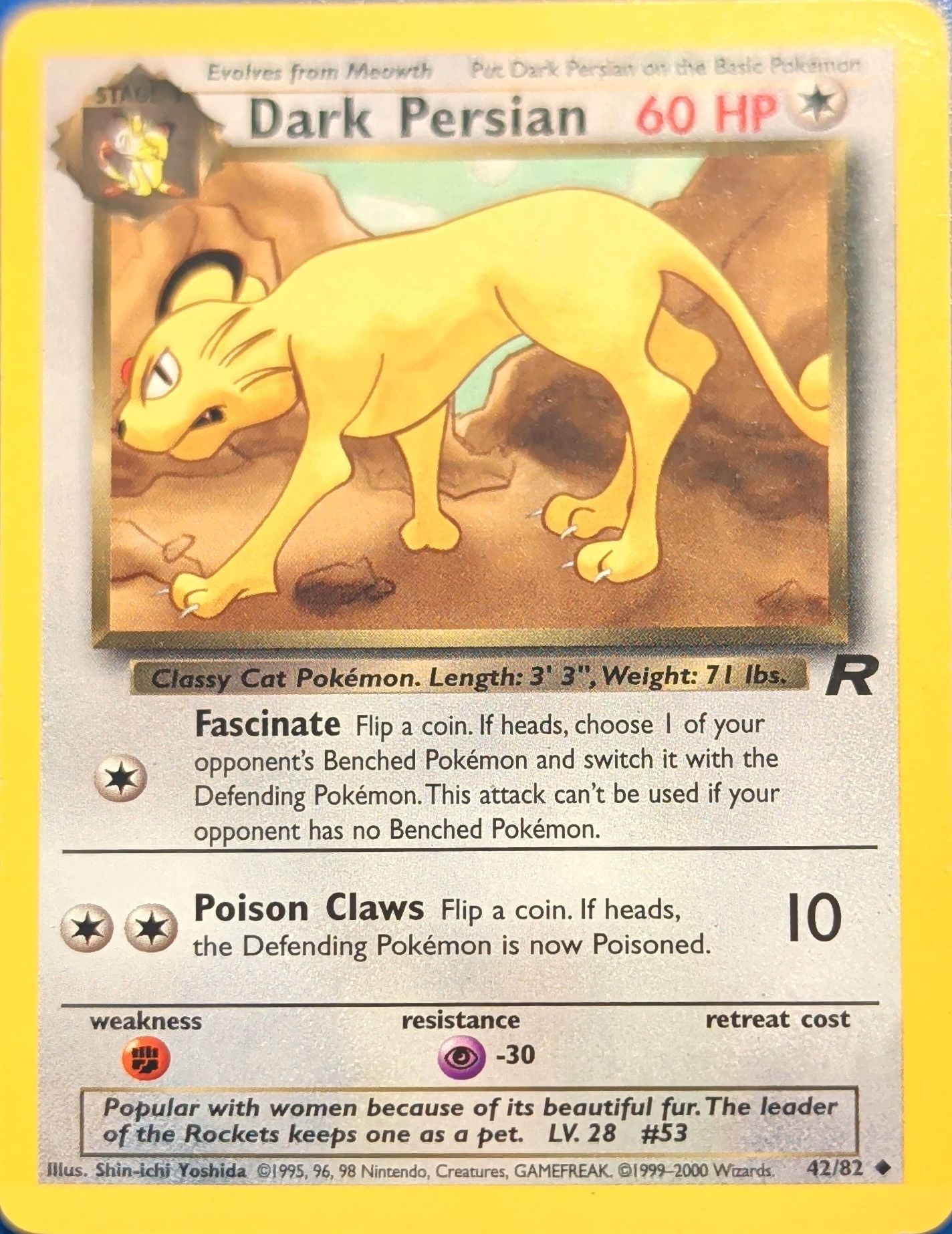 Dark Persian Uncommon Team Rocket 42/82 MP