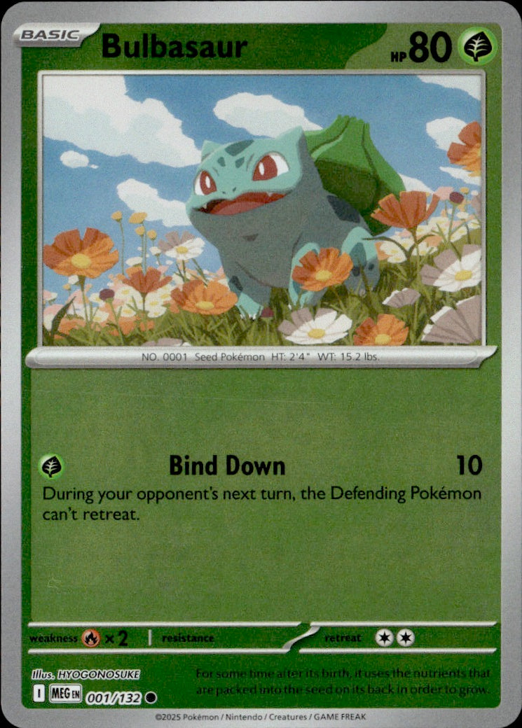 Bulbasaur - Common ME01: Mega Evolution 001/132 MP (Back)