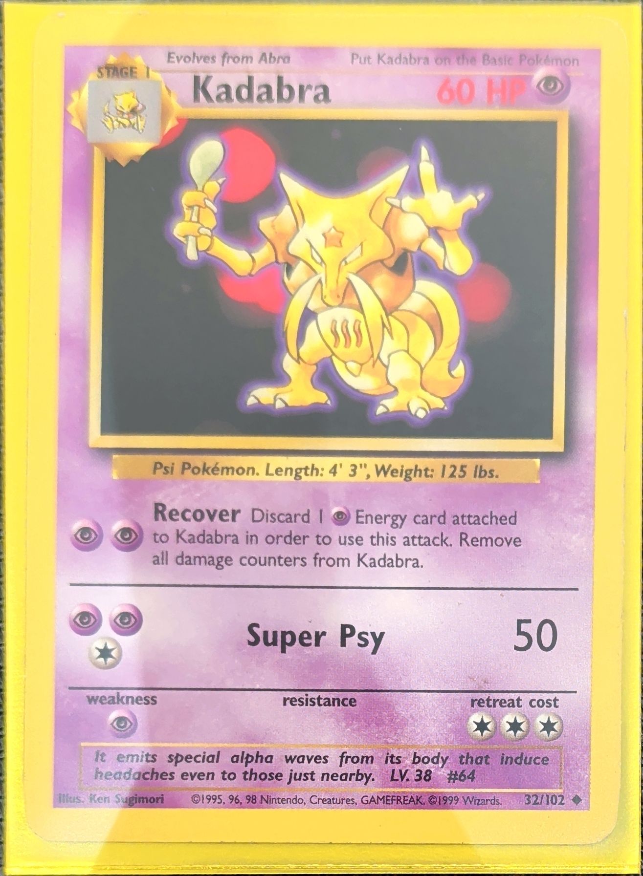 Kadabra Uncommon Base Set 032/102 MP