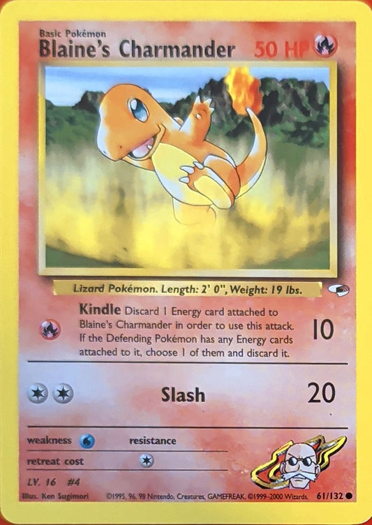 Blaine's Charmander Common Gym Heroes 061/132 MP