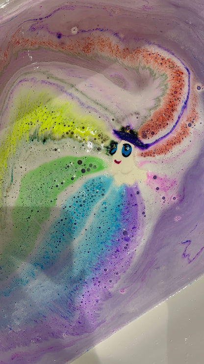 Unique creations soap company - Cute ghost in purple hat bath bomb