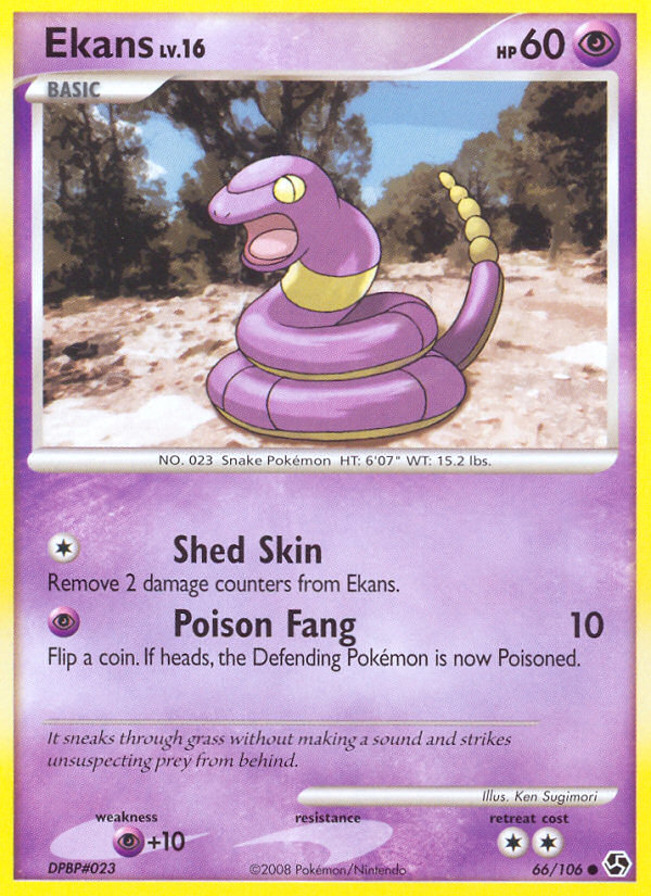 Ekans 66/106 Pokémon Great Encounters (2008) English card — catalogue reference