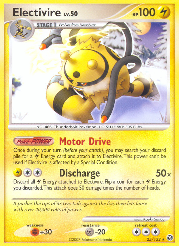 Electivire 25/132 Pokémon Secret Wonders (2007) English card — catalogue reference