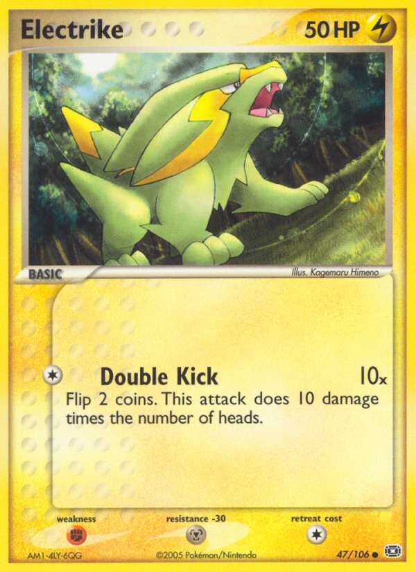 Electrike 47/106 Pokémon EX Emerald (2005) English card — catalogue reference