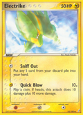 Electrike 52/100 Pokémon EX Crystal Guardians (2006) English card — catalogue reference