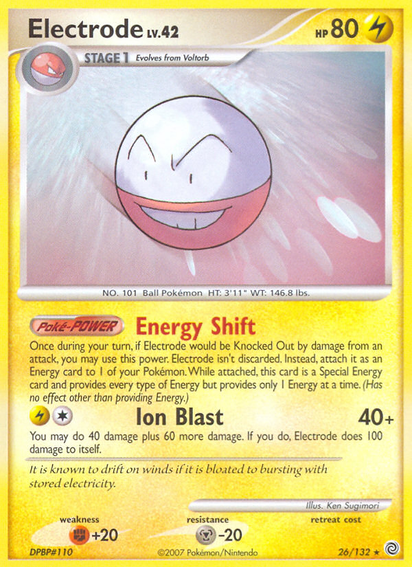 Electrode 26/132 Pokémon Secret Wonders (2007) English card — catalogue reference