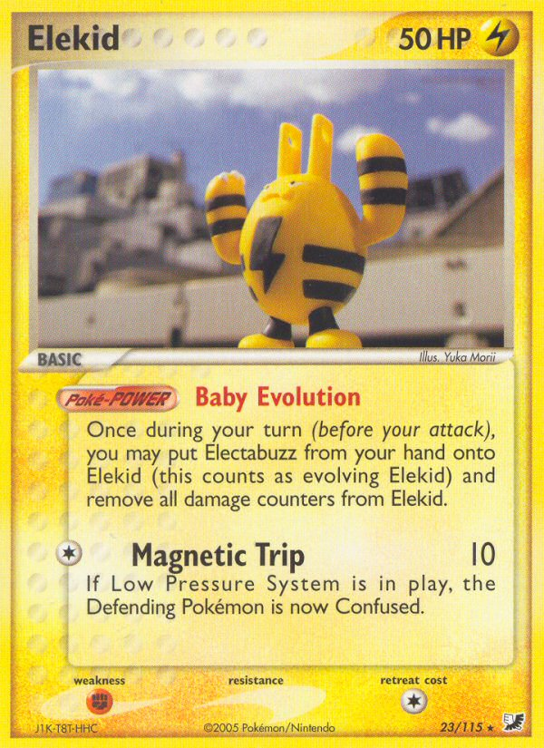 Elekid 23/115 Pokémon EX Unseen Forces (2005) English card — catalogue reference