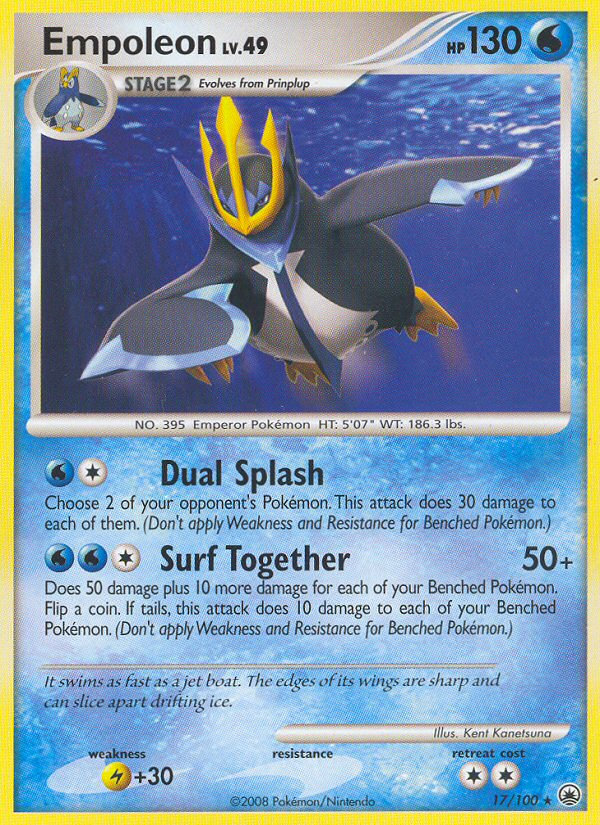 Empoleon 17/100 Pokémon Majestic Dawn (2008) English card — catalogue reference
