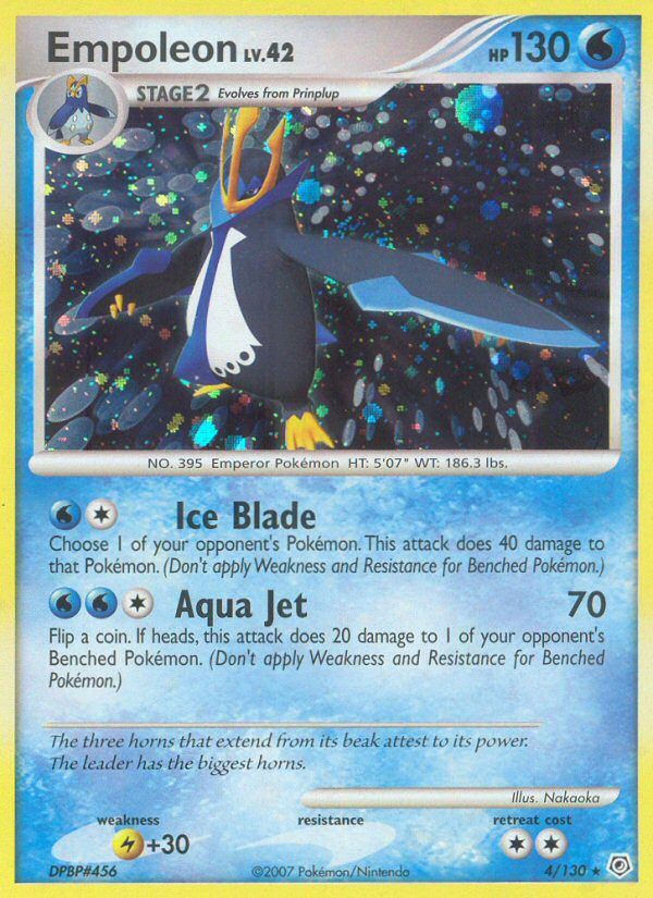 Empoleon 4/130 Pokémon Diamond & Pearl (2007) English card — catalogue reference