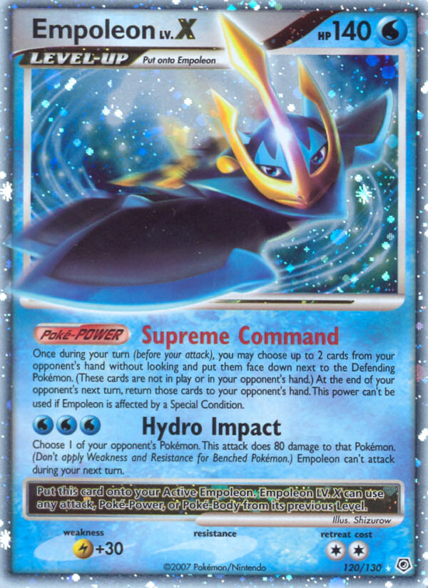 Empoleon LV.X 120/130 Pokémon Diamond & Pearl (2007) English card — catalogue reference