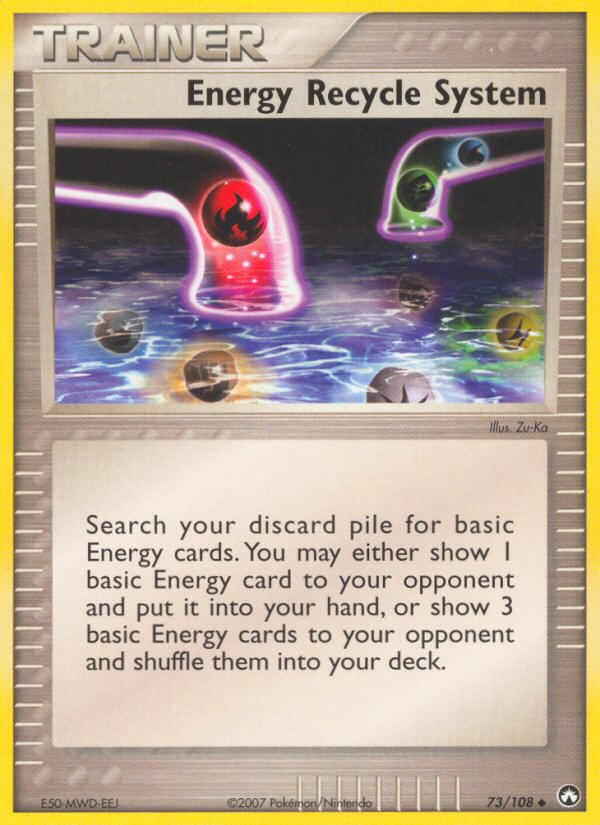 Energy Recycle System 73/108 Pokémon EX Power Keepers (2007) English card — catalogue reference