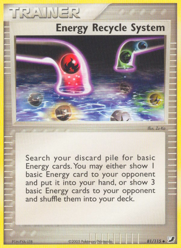 Energy Recycle System 81/115 Pokémon EX Unseen Forces (2005) English card — catalogue reference