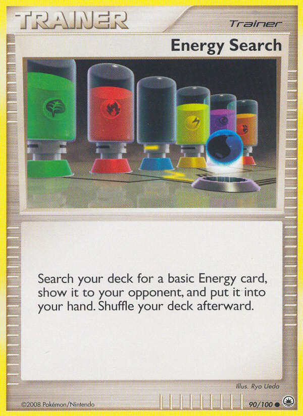 Energy Search 90/100 Pokémon Majestic Dawn (2008) English card — catalogue reference