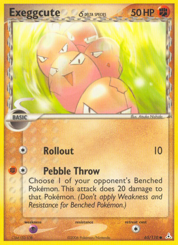 Exeggcute δ 65/110 Pokémon EX Holon Phantoms (2006) English card — catalogue reference