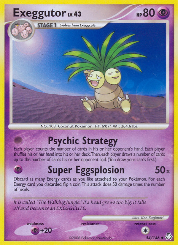 Exeggutor 54/146 Pokémon Legends Awakened (2008) English card — catalogue reference