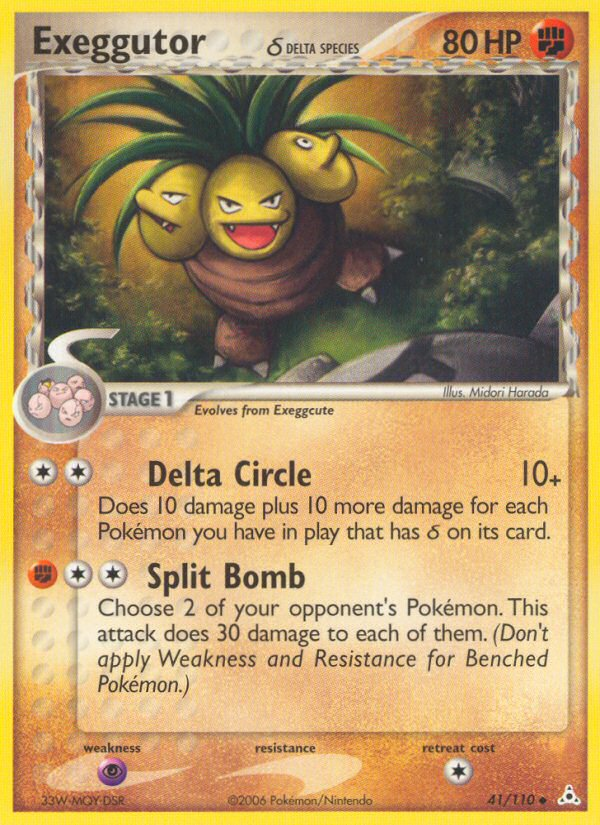 Exeggutor δ 41/110 Pokémon EX Holon Phantoms (2006) English card — catalogue reference