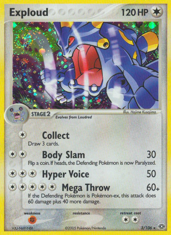 Exploud 3/106 Pokémon EX Emerald (2005) English card — catalogue reference