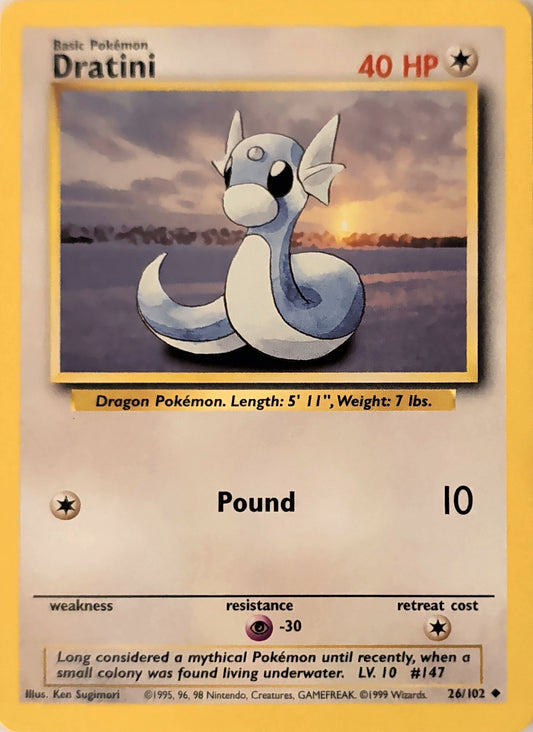 Dratini Uncommon Base Set 026/102 MP