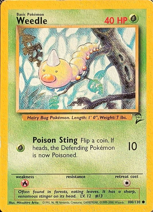 Weedle Common Base Set 2 100/130 MP